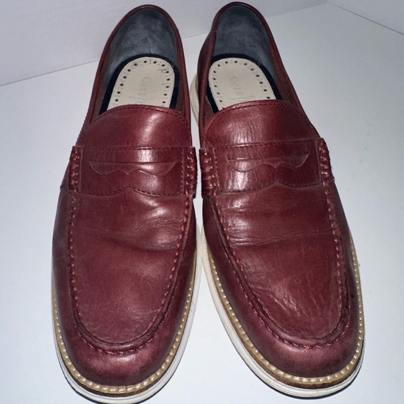 Cole Haan Lunargrand Penny Loafers in Oxblood Leather 9.5 main image 5